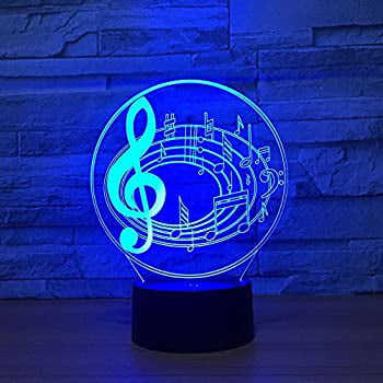 3D Illusion Night Light LED Table Desk Lamp 7 Color Change Festival Decor Gift 